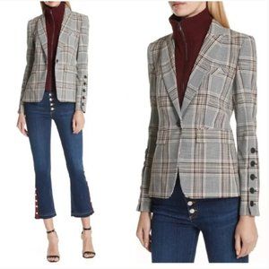 Veronica Beard Steel Plaid Blazer with Removable Dickey | 10